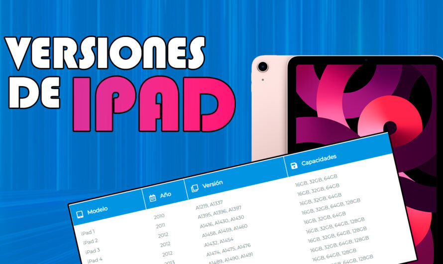 Listado versiones de iPad