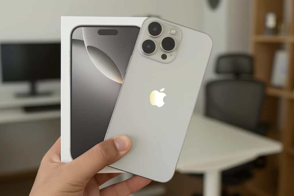 iphone 16 pro max en Titanio Natural