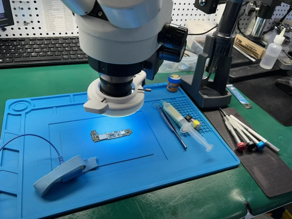 Kit de microsoldadura para trasplante IC táctil — estación de calor, microscopio y herramientas