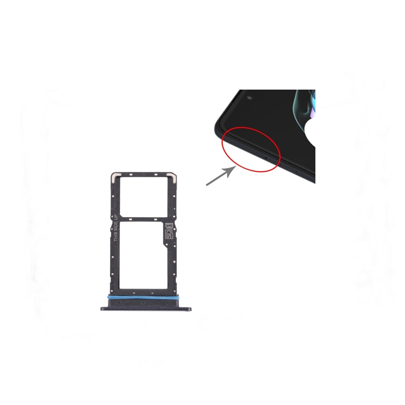 Tiroir Double SIM De Remplacement Pour Motorola Edge 20 Lite - Noir - Neuf