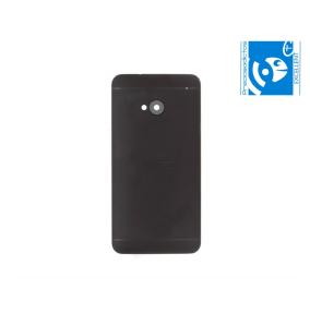 TAPA TRASERA CUBRE BATERIA PARA HTC ONE M7 NEGRO