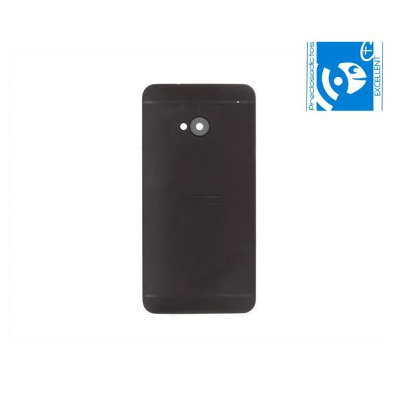 TAPA TRASERA CUBRE BATERIA PARA HTC ONE M7 NEGRO