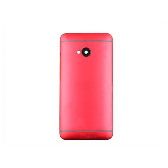 TAPA TRASERA CUBRE BATERIA PARA HTC ONE M7 ROJO