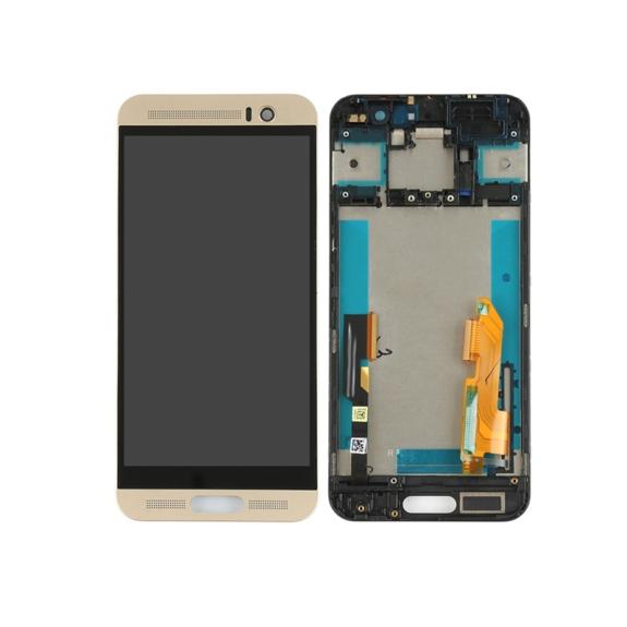 PANTALLA TACTIL LCD COMPLETA PARA HTC M9 PLUS DORADO CON MARCO