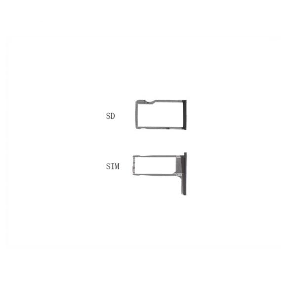 BANDEJA SOPORTE PORTA TARJETA SIM Y SD PARA HTC ONE M8 NEGRO