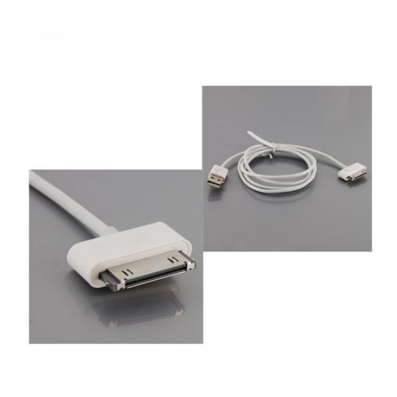 CABLE DEL CARGADOR USB IPHONE 4/4S/3G/3GS COLOR BLANCO