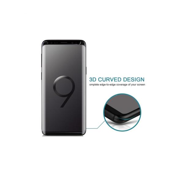 PROTECTOR DE PANTALLA CRISTAL TEMPLADO PARA SAMSUNG S9 NEGRO 3D