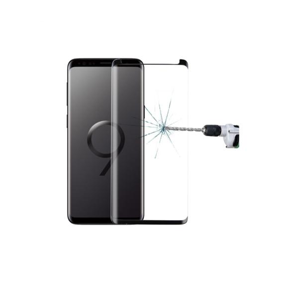 CRISTAL TEMPLADO CURVO PARA SAMSUNG S9 PLUS NEGRO