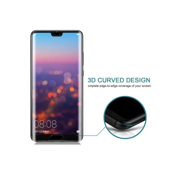 PROTECTOR DE PANTALLA CRISTAL TEMPLADO 3D PARA HUAWEI P20 NEGRO