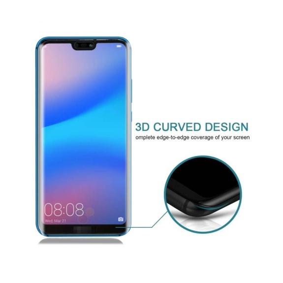 PROTECTOR CRISTAL TEMPLADO 3D PARA HUAWEI P20 LITE NEGRO