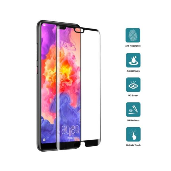 PROTECTOR CRISTAL TEMPLADO 3D PARA HUAWEI P20 PRO NEGRO