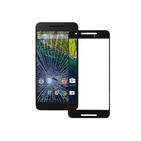 CRISTAL FRONTAL DE PANTALLA PARA HUAWEI NEXUS 6P NEGRO