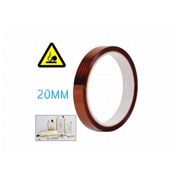 Cinta Kapton 20MM Térmica Adhesiva y 33 Metros de Largo