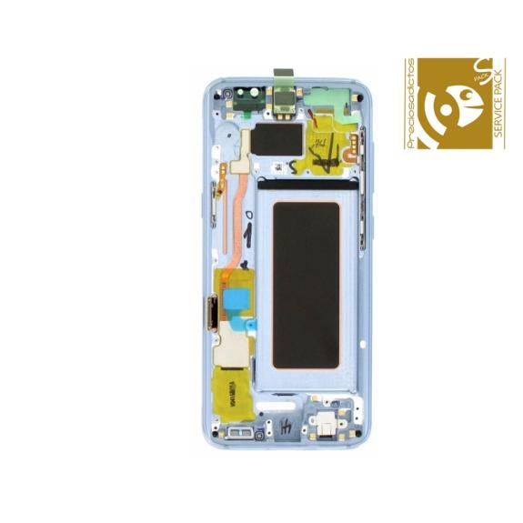 Pantalla SERVICE PACK para Samsung Galaxy S8 con marco azul