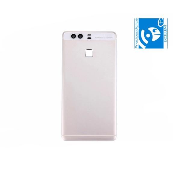 TAPA TRASERA CON BOTON FINGERPRINT PARA HUAWEI ASCEND P9 PLATA