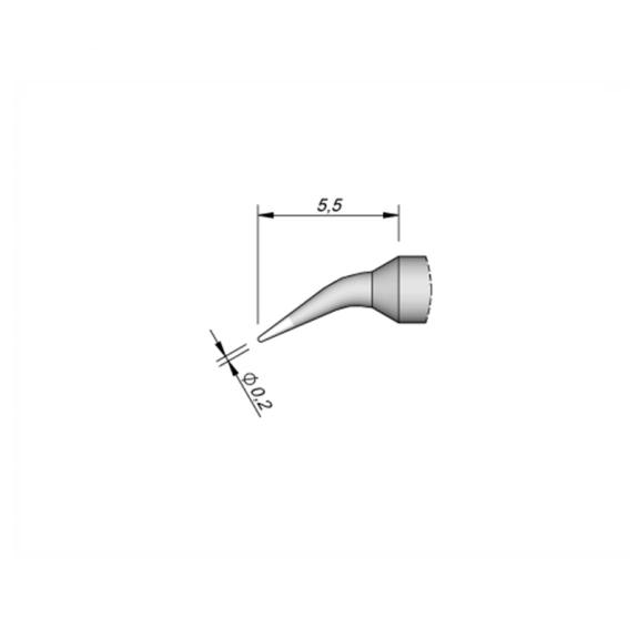 Punta Soldador JBC C210002 de Cabezal Curvada - 0.2mm