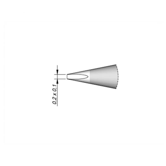 Punta Soldador JBC C210019 de Cabezal Cincel - 0.2x0.1mm