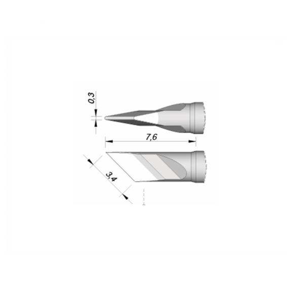 Punta Soldador JBC C210018 de Cabezal Cuchilla Inox - 3.4x0.3mm