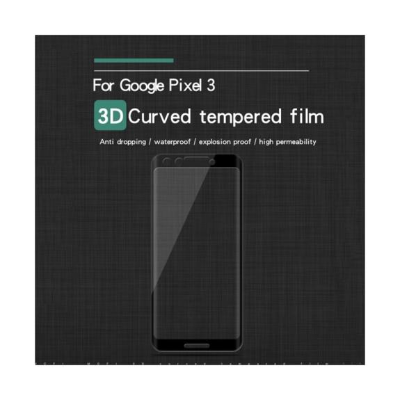 PROTECTOR PANTALLA CRISTAL TEMPLADO 3D NEGRO GOOGLE PIXEL 3