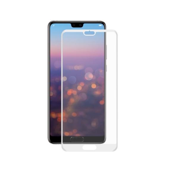 PROTECTOR CRISTAL TEMPLADO 3D BLANCO PARA HUAWEI P20 PRO