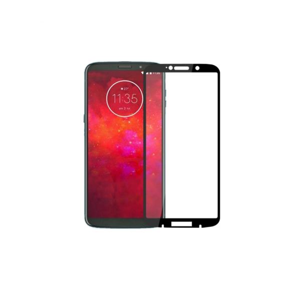 CRISTAL TEMPLADO 3D NEGRO PARA MOTOROLA MOTO Z3 / Z3 PLAY