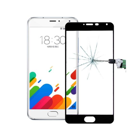 PROTECTOR DE PANTALLA CRISTAL TEMPLADO PARA MEIZU METAL NEGRO