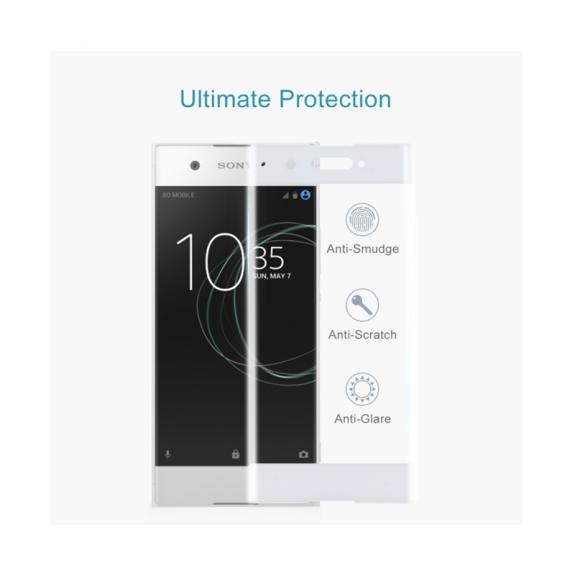 PROTECTOR CRISTAL TEMPLADO 3D BLANCO PARA SONY XPERIA XA1