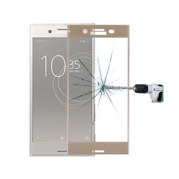 CRISTAL TEMPLADO 3D DORADO PARA SONY XPERIA XZ PREMIUM