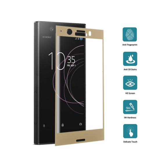 CRISTAL TEMPLADO 3D DORADO PARA SONY XPERIA XZ1 COMPACT