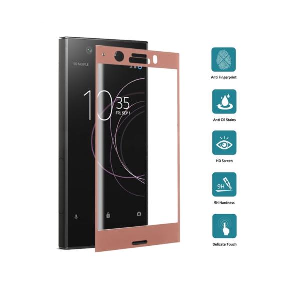 CRISTAL TEMPLADO 3D ROSADO PARA SONY XPERIA XZ1 COMPACT