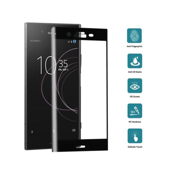 PROTECTOR CRISTAL TEMPLADO 3D NEGRO PARA SONY XPERIA XZ1