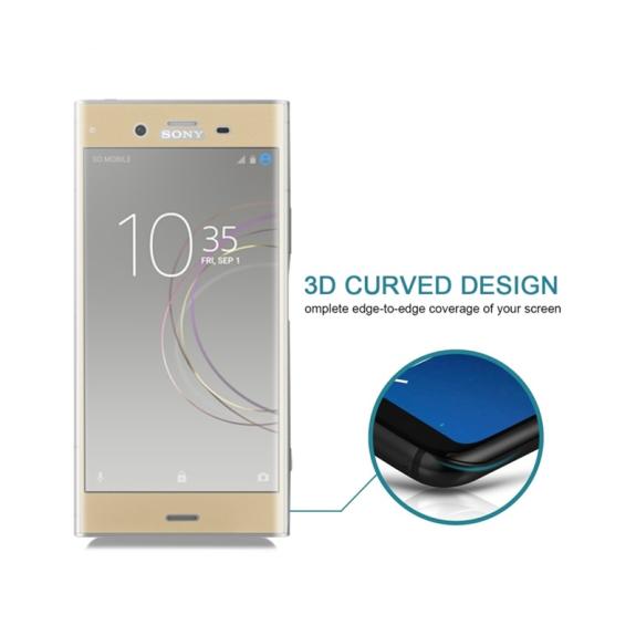 PROTECTOR CRISTAL TEMPLADO 3D DORADO PARA SONY XPERIA XZ1