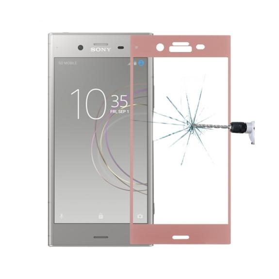 PROTECTOR CRISTAL TEMPLADO 3D ROSADO PARA SONY XPERIA XZ1