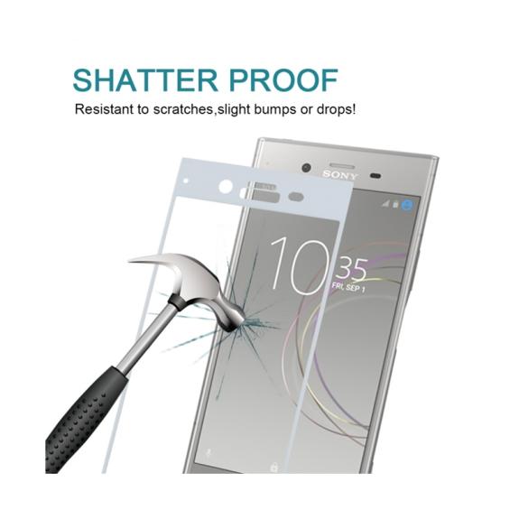 PROTECTOR CRISTAL TEMPLADO 3D BLANCO PARA SONY XPERIA XZ1