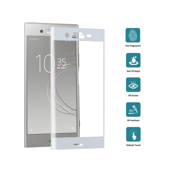 PROTECTOR CRISTAL TEMPLADO 3D BLANCO PARA SONY XPERIA XZ1