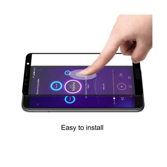 PROTECTOR PANTALLA CRISTAL TEMPLADO 6D NEGRO PARA HUAWEI Y6 2018