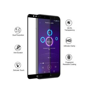 PROTECTOR PANTALLA CRISTAL TEMPLADO 6D NEGRO PARA HUAWEI Y6 2018