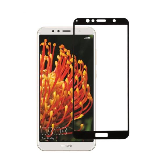 PROTECTOR PANTALLA CRISTAL TEMPLADO 3D NEGRO PARA HUAWEI Y6 2018