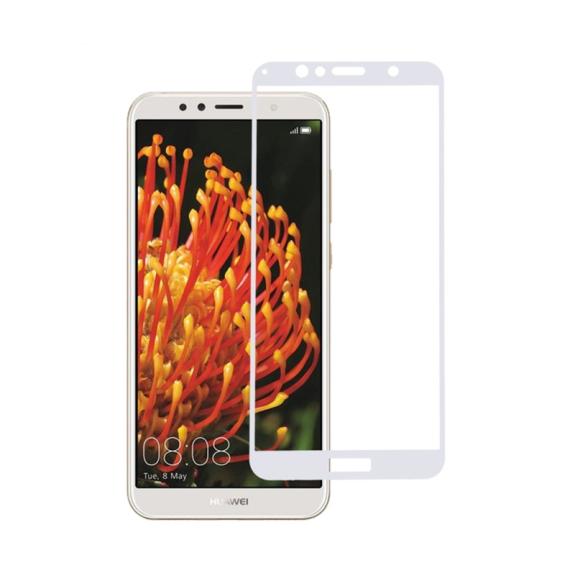 PROTECTOR CRISTAL TEMPLADO 3D BLANCO PARA HUAWEI Y6 2018