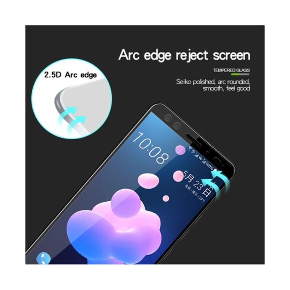 PROTECTOR DE PANTALLA CRISTAL TEMPLADO 3D NEGRO PARA HTC U12+