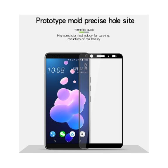 PROTECTOR DE PANTALLA CRISTAL TEMPLADO 3D NEGRO PARA HTC U12+