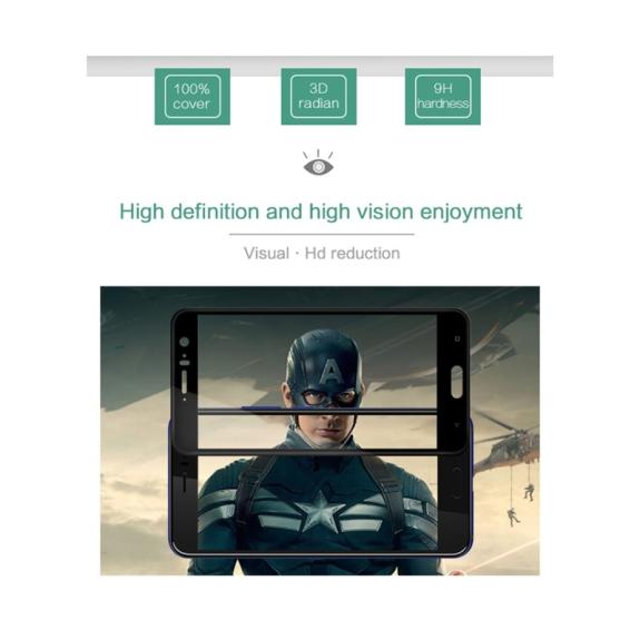 PROTECTOR DE PANTALLA CRISTAL TEMPLADO 3D NEGRO PARA HTC U11