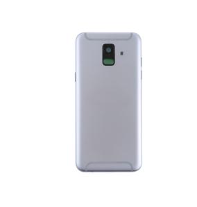 Tapa para Samsung Galaxy A6 2018 gris con lente