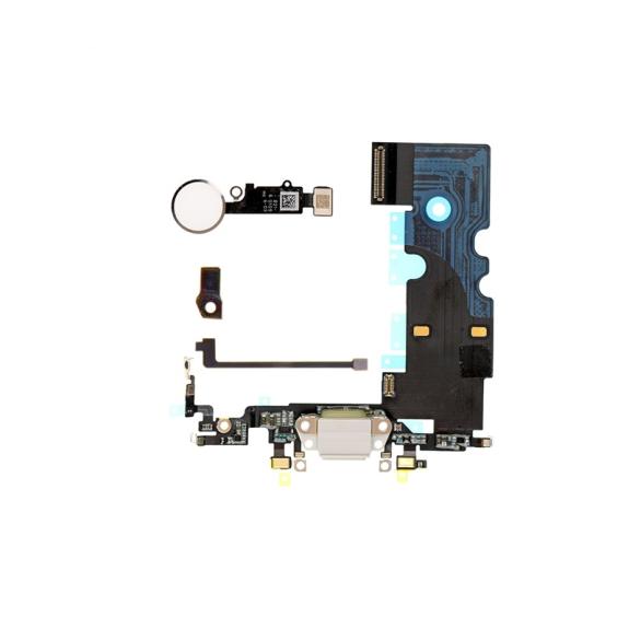 Flex de carga y botón home para iPhone 8 blanco