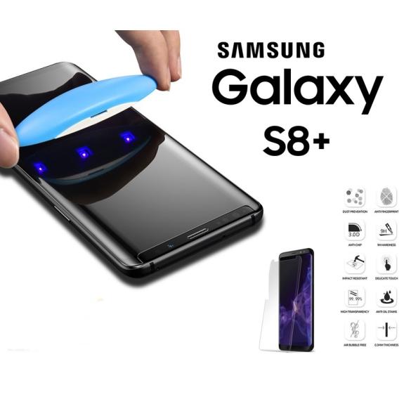 CRISTAL TEMPLADO 3D TRANSPARENTE UV PARA SAMSUNG S8 PLUS