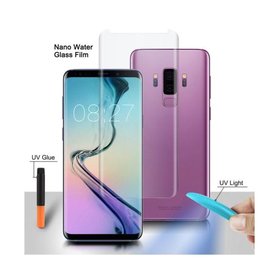 CRISTAL TEMPLADO 3D TRANSPARENTE UV PARA SAMSUNG S9 PLUS