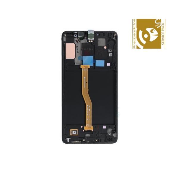 Pantalla para Samsung Galaxy A9 2018 marco negro SERVICE PACK