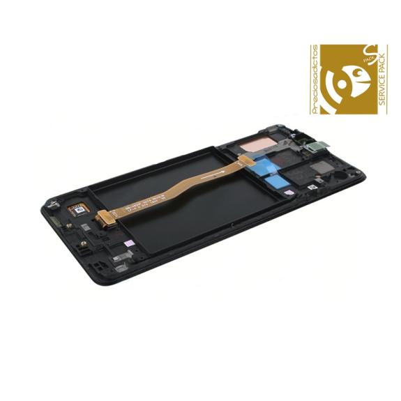 Pantalla para Samsung Galaxy A9 2018 marco negro SERVICE PACK