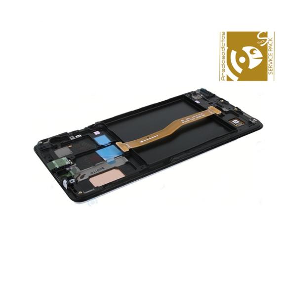 Pantalla para Samsung Galaxy A9 2018 marco negro SERVICE PACK