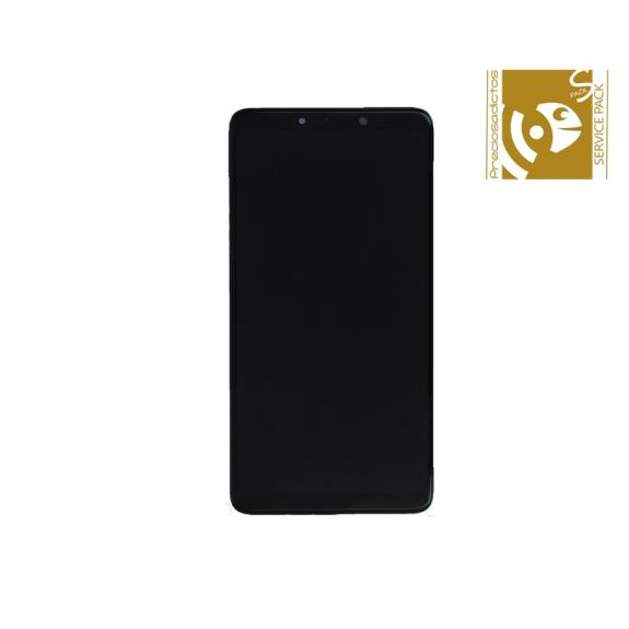 Pantalla para Samsung Galaxy A9 2018 marco negro SERVICE PACK